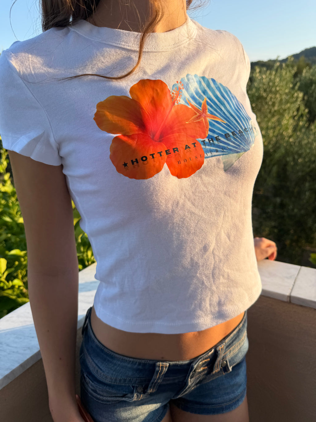 Hotter At The Beach Cropped Tee